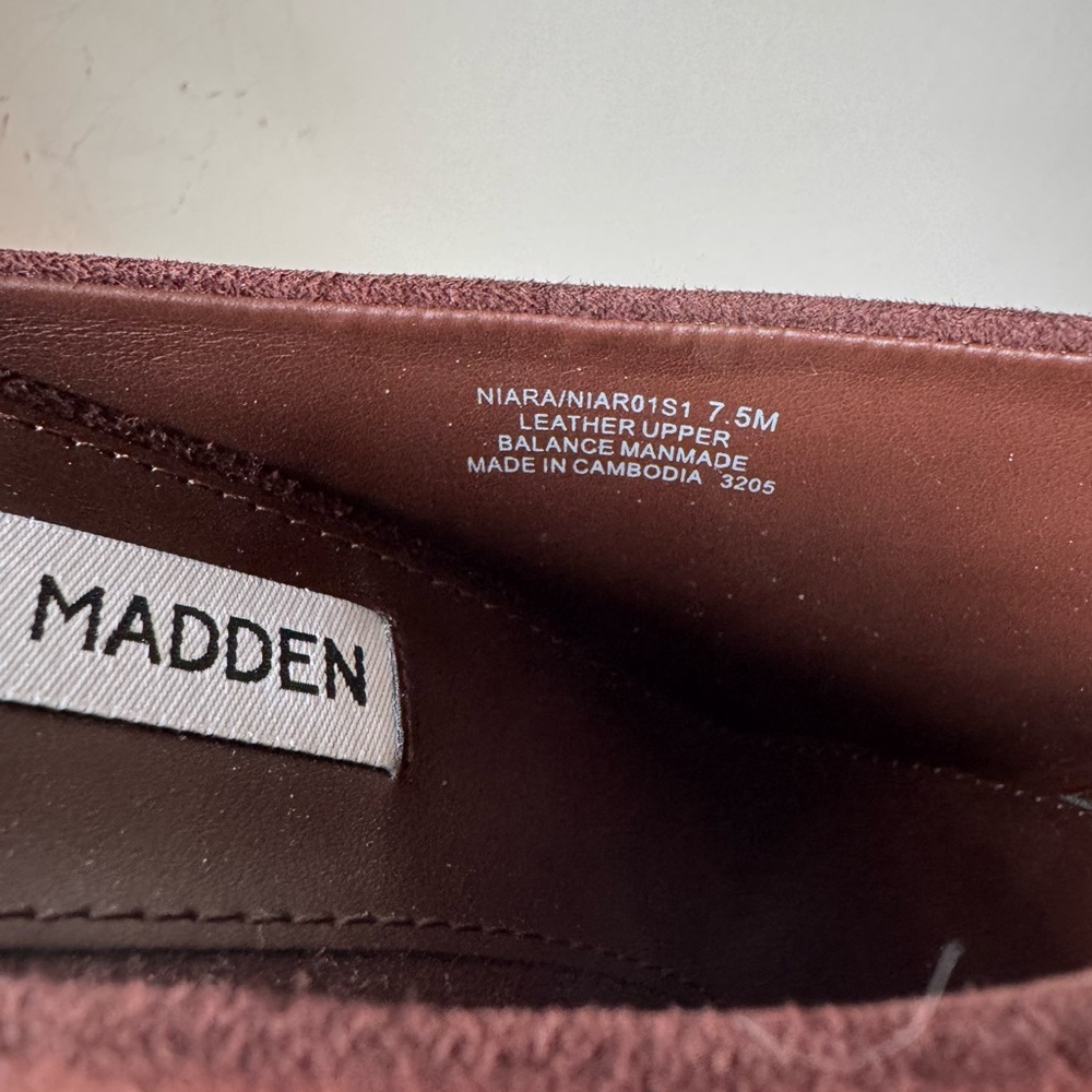 Steve Madden Niara Chocolate Suede Pointed Toe Kitten Heel Mules - Picture 4 of 4